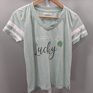 Happy Go Lucky/St Patrick's Day Graphic Tee , S